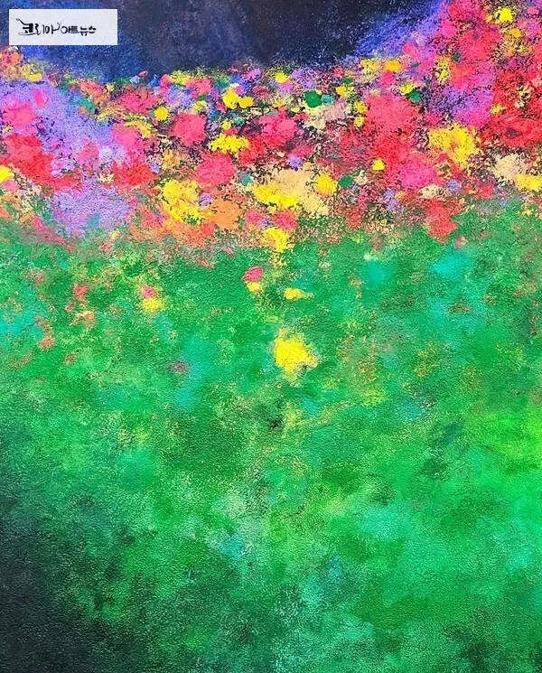 스며들다(permeate) 29부제 MozartConcerto in D Major, K. 314: II. Andante ma non troppo아크릴 +모래+기타혼합120호 (193×130cm)