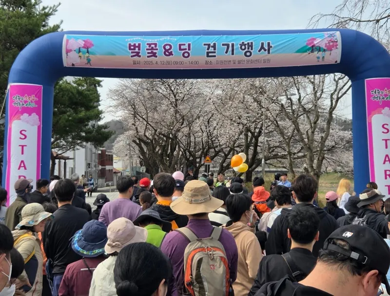 걷기행사에 참석한 시민들