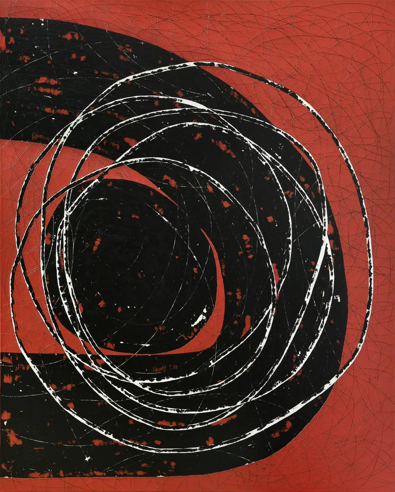 cicle.캔버스에아크릴과돌가루130.3.cmx162.2cm.2025년