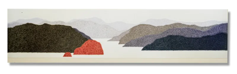 후하이잉_Landscape_28x112x0.8cm_Ceramic_2020 / 이젤리 제공