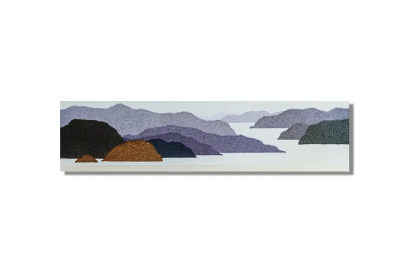 후하이잉_Landscape 88_28x112x0.8cm_Ceramic_2021 / 이젤리 제공