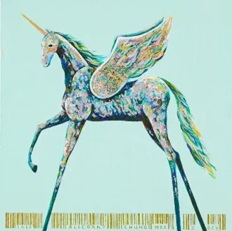 Pegasus2, 72.7x72,7cm, Mixed media, 2025