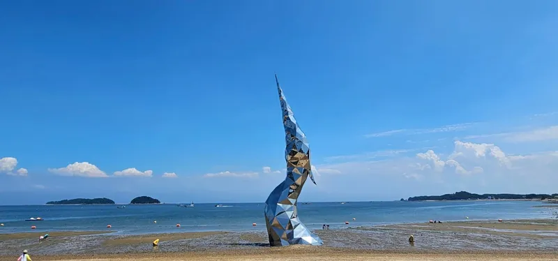 ▲ 충남 당진 왜목마을 해수욕장 전경. 이청강기자제공