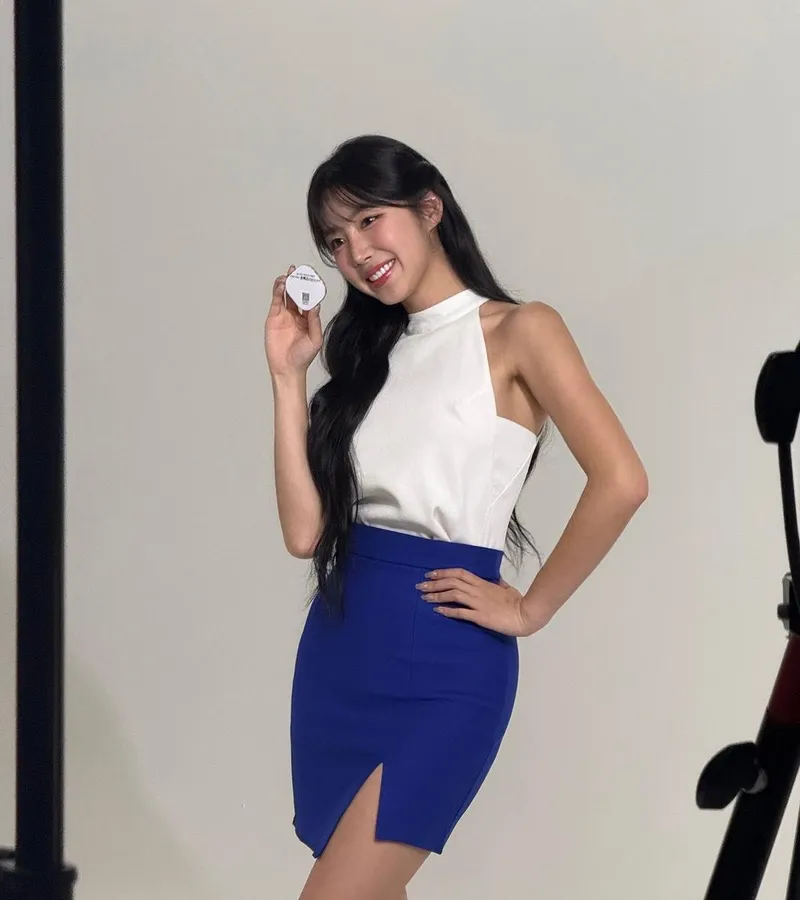 “눈부신 청량+완벽한 곡선미”…안지현, 유록스 촬영장서 봄빛 존재감→사랑스러움 폭발 / 치어리더 안지현 인스타그램