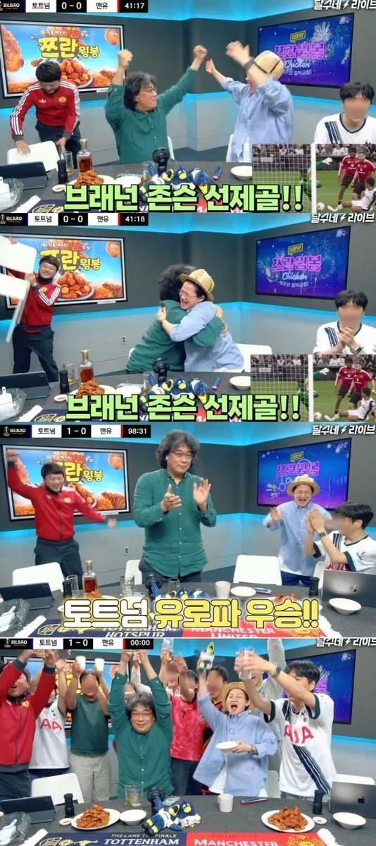 “토트넘 우승 두고 건배”…봉준호·손흥민, 술잔 번쩍→현장 박수 물결