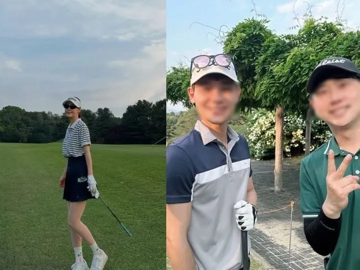“가족 향한 따스한 미소”…한지혜, 검사 남편과 골프장 데이트→일상 화보 같은 순간