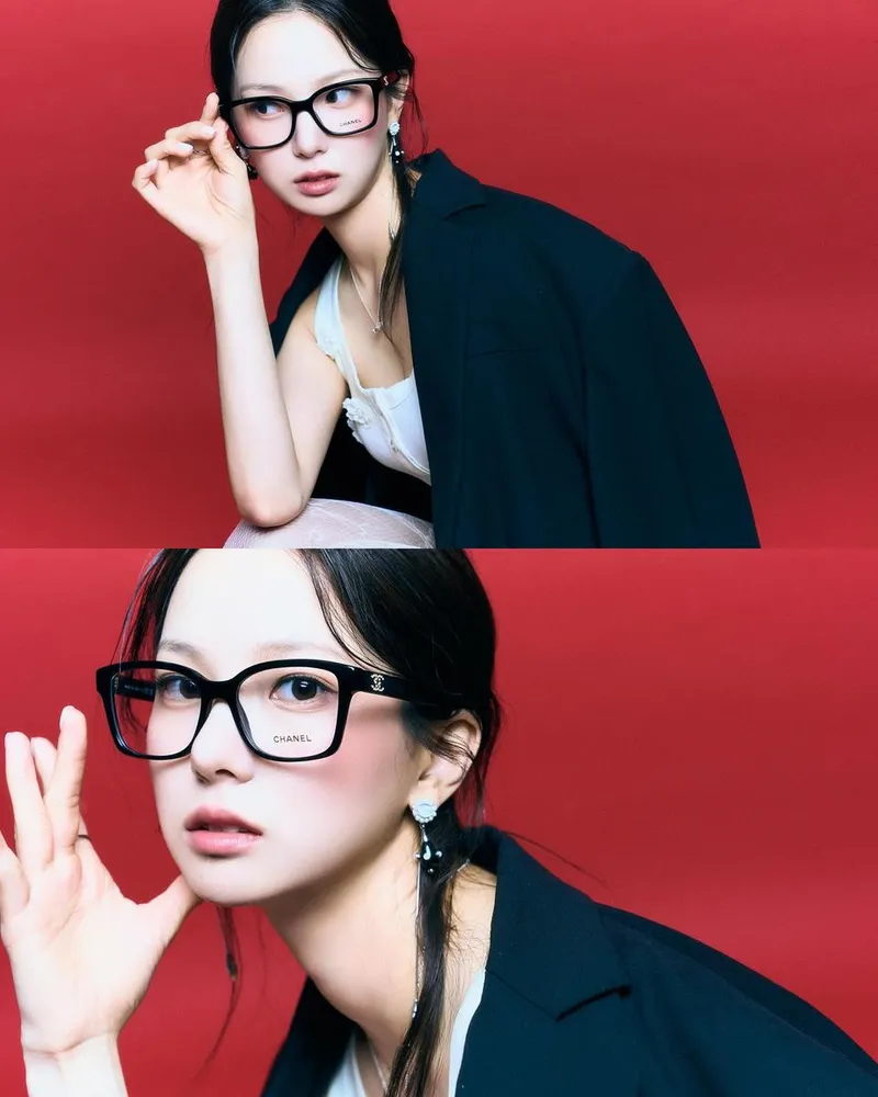 “차가운 시선 깊이 머금고”…최유진, 검은 테 안경→도회적 압도 / 걸그룹 케플러 최유진 인스타그램