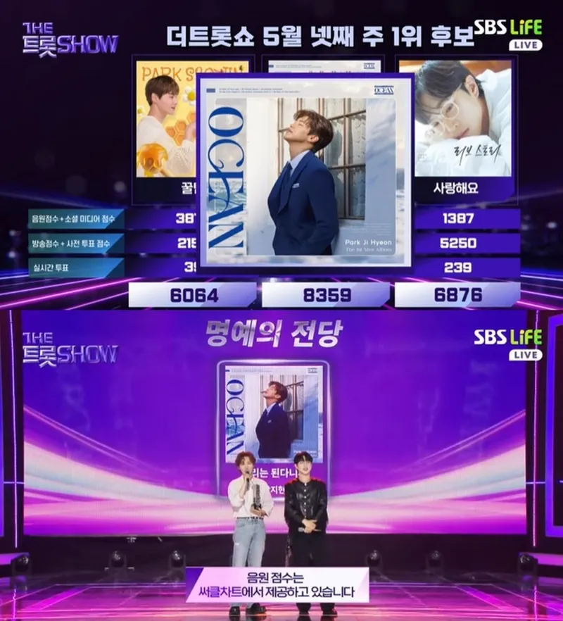 “네 번째 명예의 전당”…박지현, ‘더 트롯쇼’ 3주 연속 1위→압도적 존재감 / SBS Life