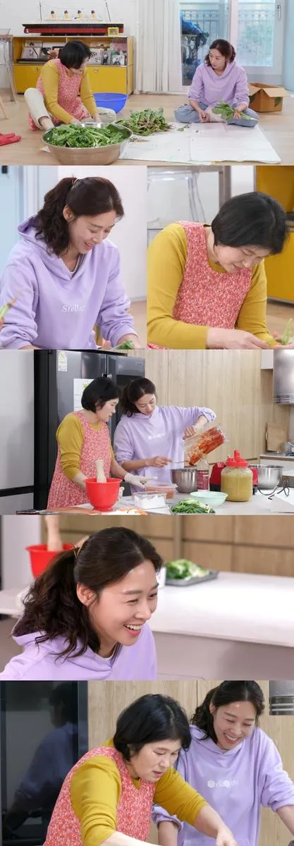 “짠 DNA 그대로”…장신영·친정엄마, ‘편스토랑’ 김치 비법→안방 웃음 쏟아졌다 / KBS2TV