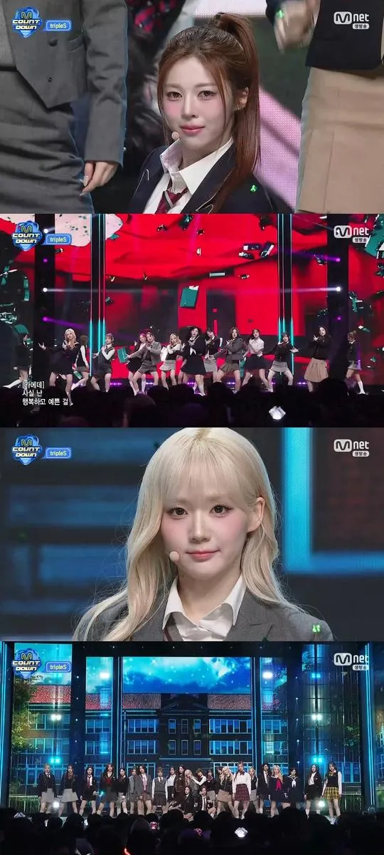 “실제 교복 퍼포먼스”…트리플에스, ‘엠카운트다운’ 무대→찬사 물결 / Mnet