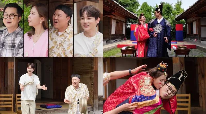 “뺨에 머문 설렘”…지상렬·신지, ‘살림남’ 전통 혼례식→첫 뽀뽀 순간 / KBS 2TV '살림남' 제공