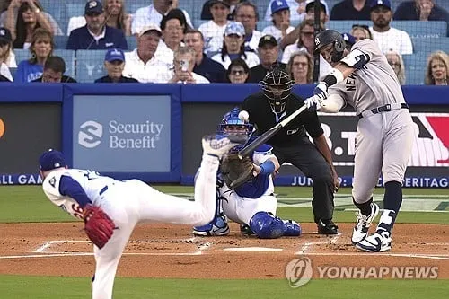 “1회 연속 홈런 대결”…저지·오타니, 다저스전 장군멍군→김혜성 결장 / 연합뉴스