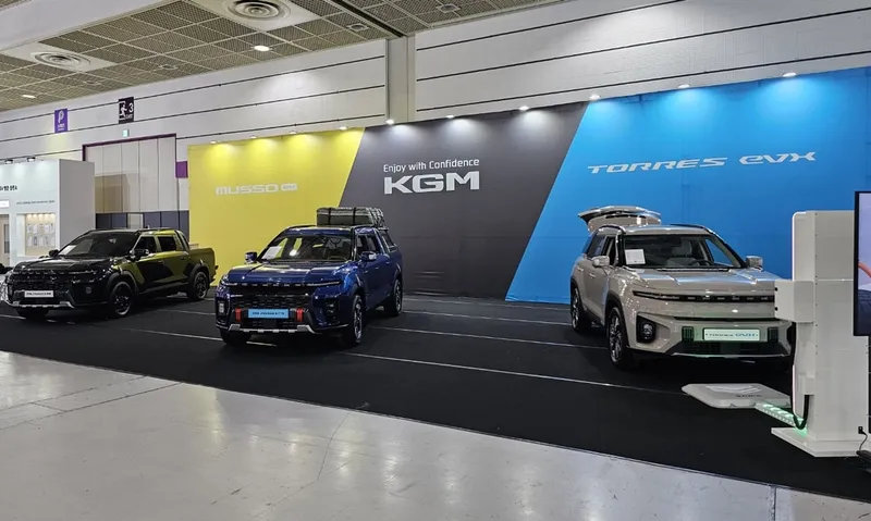 전기 픽업 신시장 개척”…KG모빌리티 무쏘 EV, 코엑스 EV 트렌드 코리아→혁신 가속도
