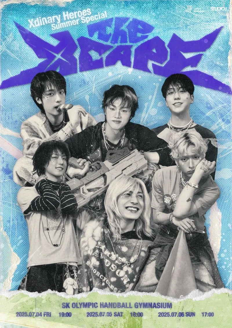 “엑스디너리 히어로즈 첫 핸드볼경기장 입성”…서머 스페셜 ‘더 엑스케이프’→팬심 폭발 예고 / JYP엔터테인먼트