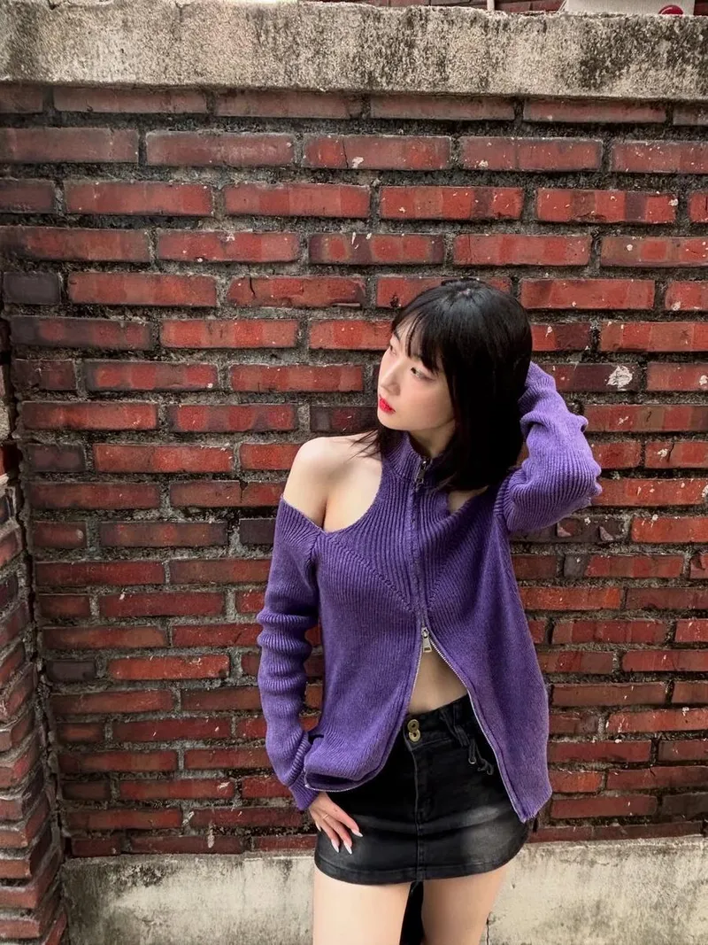 “보라빛 저녁 공기처럼”…여진, 과감한 시선→초여름 감성 도발 / 걸그룹 루셈블 여진 인스타그램