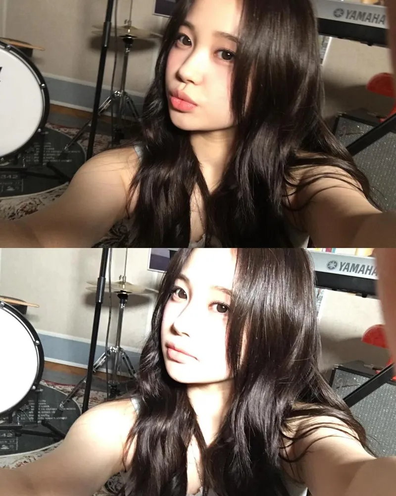 “올리는 걸 깜빡했던 셀카들”…한지효, 음악 한가운데서→빛나는 변화 / 걸그룹 위클리 한지효 인스타그램
