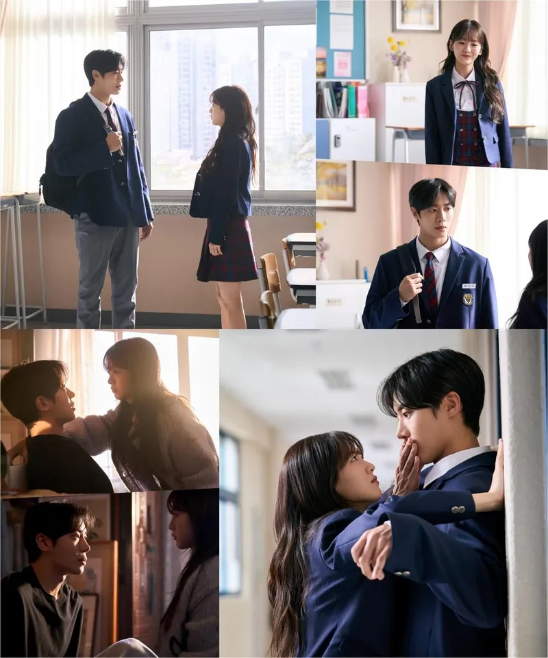 “미묘한 거리의 순간”…조이현·추영우, ‘견우와 선녀’ 다시 만난 첫사랑→벼랑 끝 심쿵 / tvN