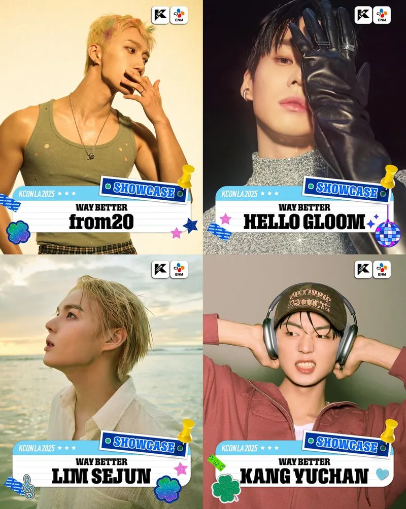 “시선 쏠린 글로벌 무대”…웨이베러 프롬트웬티·헬로글룸, ‘KCON LA 2025’ 향한 각오→현장 기대감 증폭 / CJ ENM