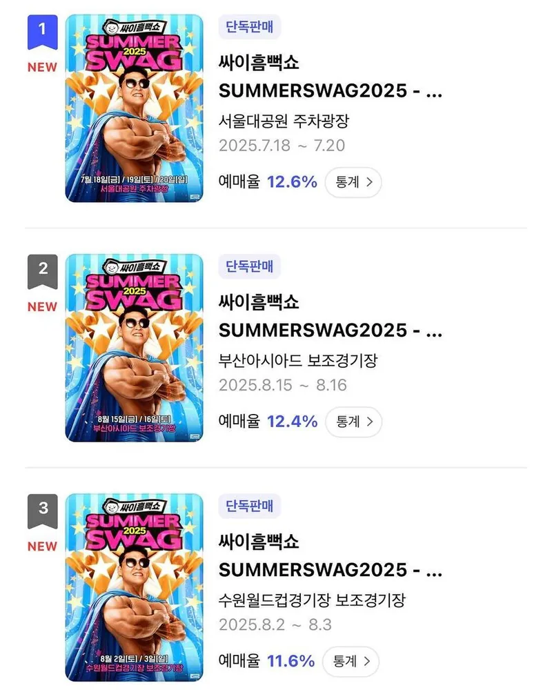 “여름을 위한 무대”…싸이, 에너지 충만→SUMMERSWAG2025 예매 열기 / 가수 싸이 인스타그램