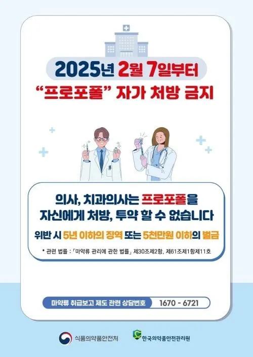 프로포폴 셀프처방 단속