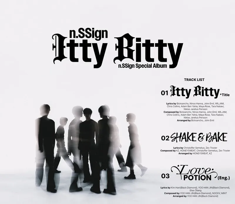 “7인 7색 폭발”…엔싸인(n.SSign), ‘Itty Bitty’ 트랙리스트→성장 기대 / nCH엔터테인먼트