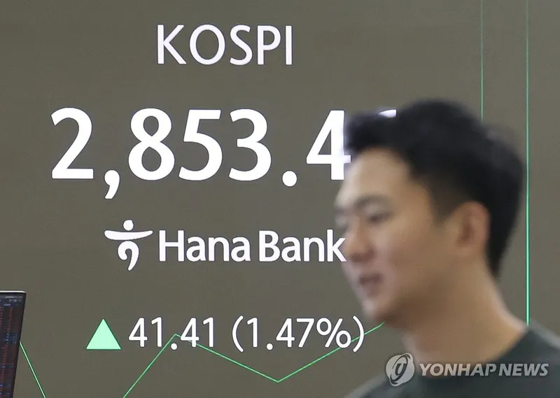 코스피 2,860선 돌파…외국인 대규모 순매수에 삼성전자·SK하이닉스 강세