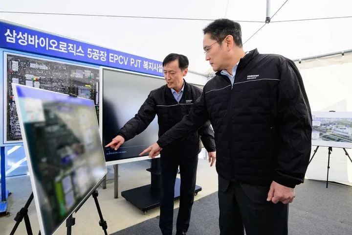 이재용 회장, 삼성바이오로직스 인천 현장 점검