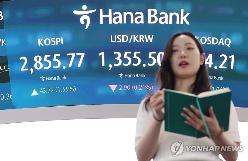 코스피 2,855 마감…외국인 9천768억 순매수, 나흘 연속 랠리