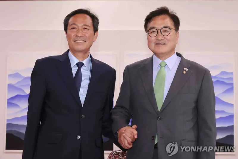 “우상호, 이재명 뜻 가교로 전하며 국회와 소통 선언” …대통령실 정무수석, 국회의장 접견→협력 신호탄