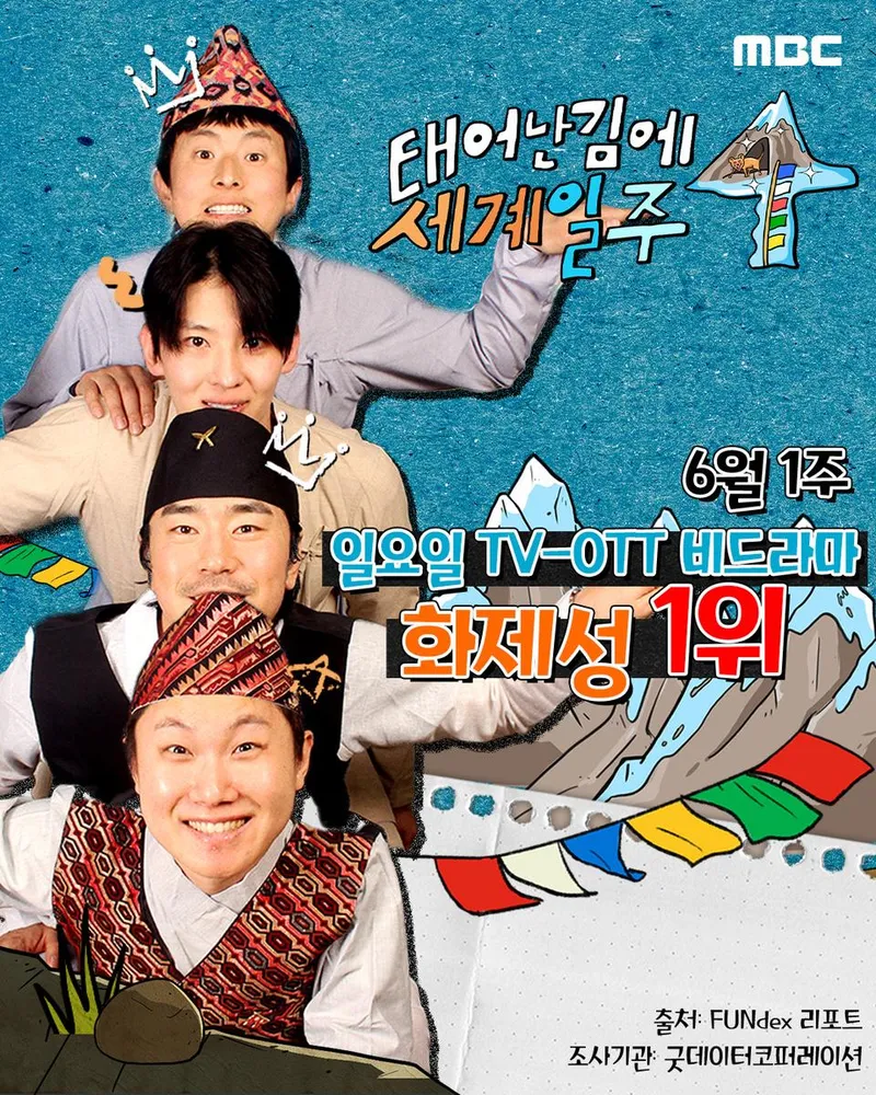 “기빠시덱 브로맨스 전성”…‘태계일주4’ 기안84·덱스·빠니보틀·이시언, 진심여행→시청률·화제성 동반 질주 / MBC