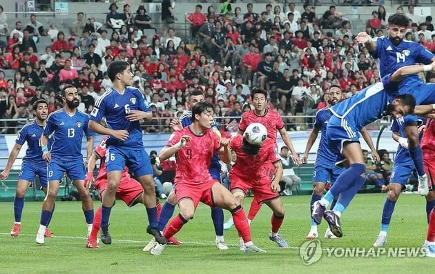 “데뷔골 작렬”…전진우, 쿠웨이트전 선제골→홍명보호 1-0 리드