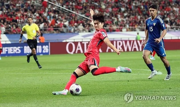 “멀티도움 작렬”…배준호, 쿠웨이트전 존재감→한국 4-0 완승 견인