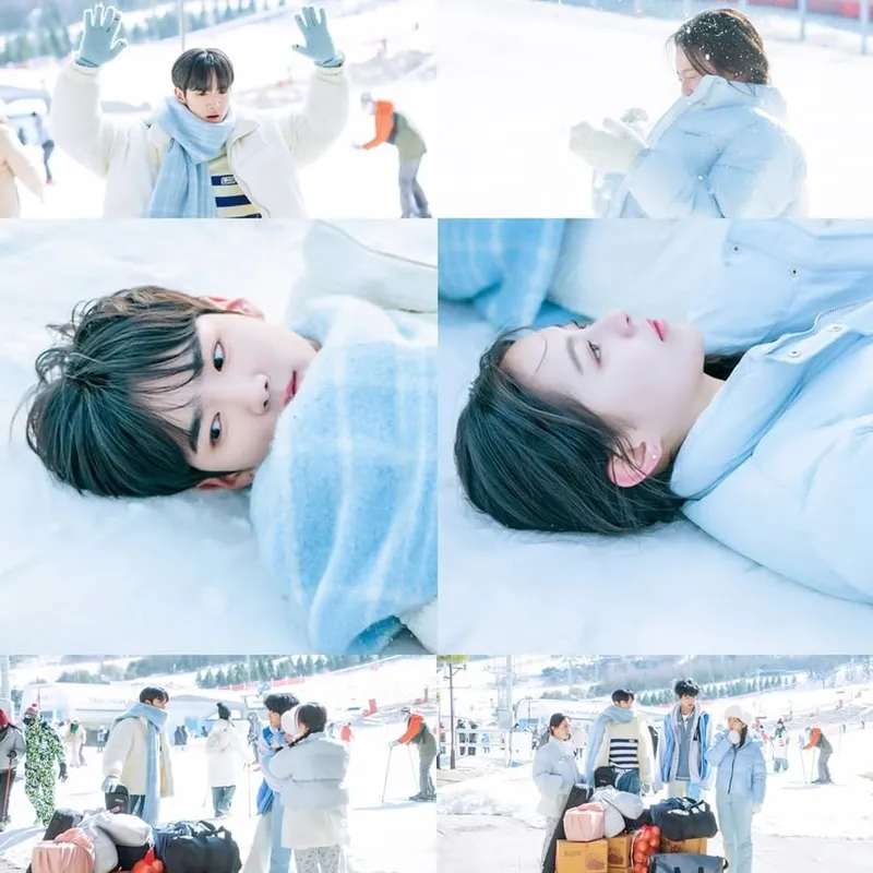 “초여름 눈밭에 스민 설렘”…‘사계의 봄’ 하유준·박지후, 스키장 로맨스→감정의 전환 / FNC스토리