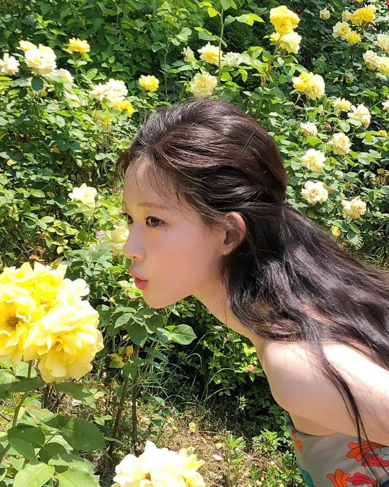 “노란 꽃잎에 마음을 기대다”…최윤지, 햇살 아래→청초한 여름 한 장면 / 배우 최윤지 인스타그램