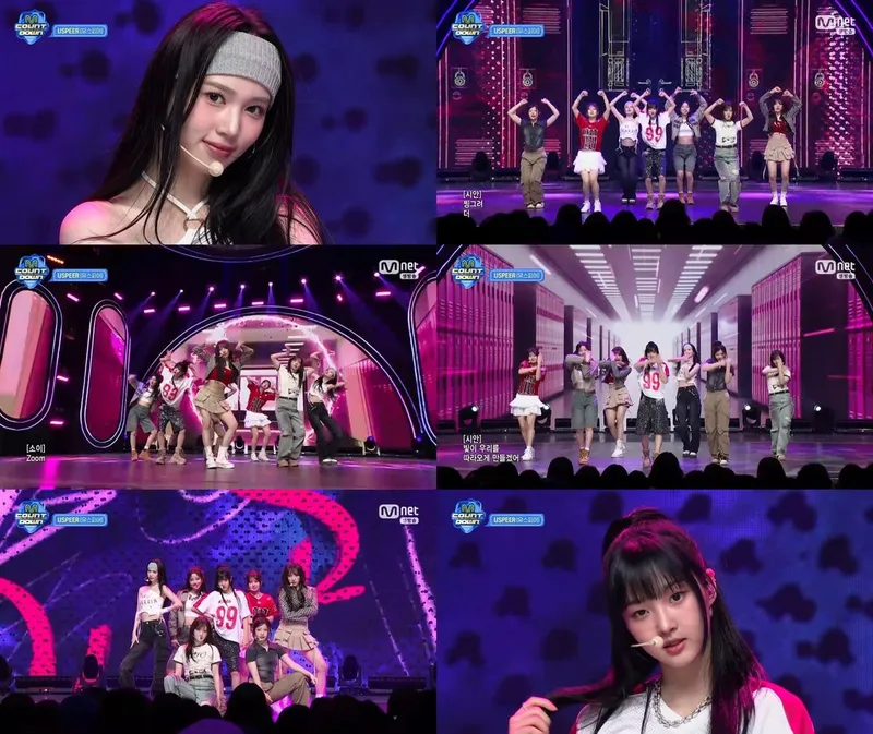 “강렬한 데뷔 눈빛”…USPEER, ‘ZOOM’ 무대 위 여유→K-팝 팬 기대 폭발 / Mnet