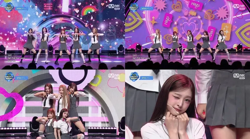 “상큼 발랄 시선 압도”…HITGS(힛지스), ‘엠카운트다운’ 소녀력 무대→팬들 환호