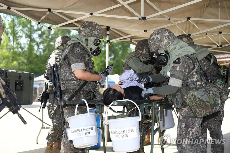 합동참모본부 통합방위태세 총력 연출
