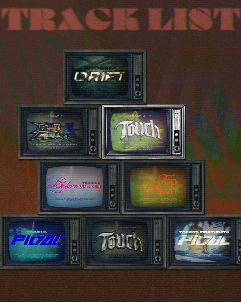 “카드(KARD) 질주 본능”…미니 8집 ‘DRIFT’ 트랙리스트→전원 작사 눈길 / 알비더블유, DSP미디어