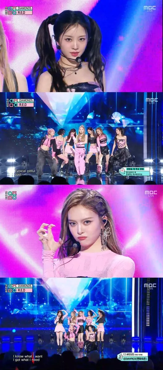 “강렬한 빛 뿜은 순간”…R.E.D, ‘음악중심’서 ‘DIAMONDS’로 시선 압도→팬들 열광