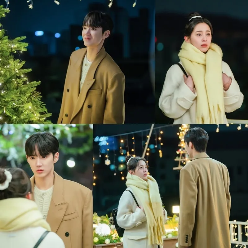 “옥상에 내린 눈”…‘사계의 봄’ 하유준-박지후, 크리스마스 파티→첫사랑 감성 극대화
