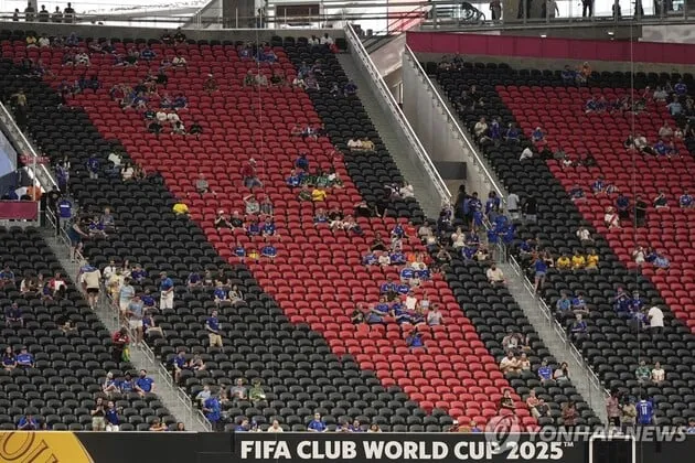 “썰렁한 관중석·무더위 이중고”…FIFA 클럽월드컵, 미국서 흥행 부진→2026월드컵 우려 확산