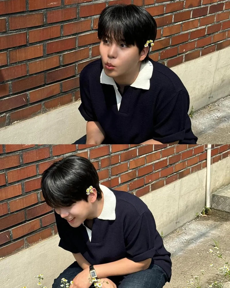 “햇살 감춰진 미소”…종호, 초여름 오후→꽃으로 완성한 설렘 / 그룹 에이티즈 종호 인스타그램