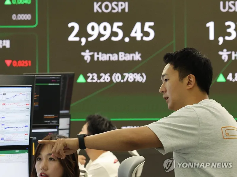 코스피 2,994.90 상승 출발…3,000선 눈앞