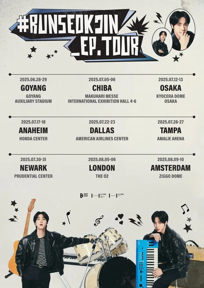 #RUNSEOKJIN_EP.TOUR’의 포스터. 출처: 빅히트제공