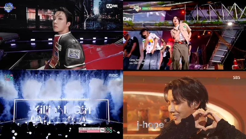 “무대 위 자유와 열정”…제이홉, ‘Killin’ It Girl’→음악방송 4연속 활약
