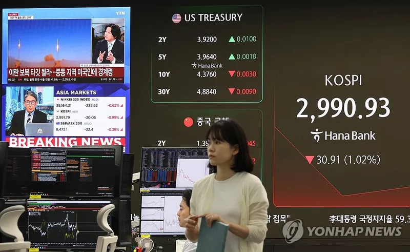 코스피, 미국-이란 긴장 속 3,014.47 약보합…개인 1.3조 매수로 ‘삼천피’ 방어